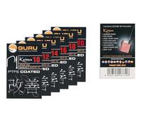 Hameçons à oeillet sans ardillon Guru Tackle Kaizen Eyed Noir Taille 12