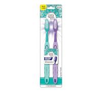 GuruNanda Dew Drop Lot de 2 brosses à dents à poils moyens pour un nettoyage en profondeur Doux pour les dents et les gencives Idéal pour les enfants et les adultes