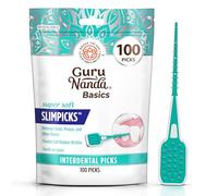 GuruNanda Lot de 100 cure-dents interdentaires en caoutchouc super doux et flexibles pour enlever les débris alimentaires, la plaque dentaire et rendre les gencives douces