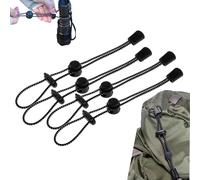 Gurxi 4 Pièces Fixation Boucle Cordon Lanière Cordon Elastique avec Lanière Boucles de Fixation de Cordon Elastique pour Vêtements de Longes de Sac à Dos