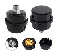 Gurxi Filtre Silencieux Metallique de 3/8"16mm 2 Pcs Silencieux pour Compresseur d'air Noir