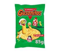 Gusanitos Snack de Maïs Soufflé, Saveur Barbecue, Sans Gluten, Croustillant, 85g, Lot de 6 Sachets