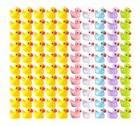 Gusengo 100 Pièces Mini Canards en Résine - Miniatures Canard en Résine, Petits Canards Canards pour Maison Poupée Artisanale, pour Les Anniversaires, Les Fêtes, Décoration Jardin Fée
