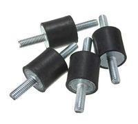 Gusengo Supports en Caoutchouc M6 - Silent Bloc M6, 4pcs Plot Anti Vibration Silenbloc Caoutchouc, Double Extrémités Vis Absorbeur Anti Vibration pour Bateau Voiture Amortisseur Silencieux