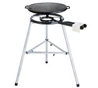 Gussgrillplatte Ø 45 CM, à Deux Faces Utilisable, Avec Paella-Grill-Set