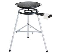 Gussgrillplatte Ø 45 CM, à Deux Faces Utilisable, Avec Paella-Grill-Set