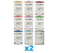 GUSSTO Cat mix saveurs 18x400 g - Une nourriture complète, sans céréales, pour les chats de tous âges