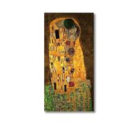 Gustav Klimt Baiser Amant Toile Art Impression Peinture Couple Romantique Affiche Imprimer Célèbre Mur Photo pour Salon Décor 30x60cm Sans Cadre