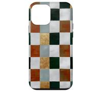 Gustav Klimt Damier Marron Clair et Vert Cadmium Coque pour iPhone 12 Mini
