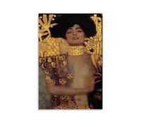 Gustav Klimt Peinture célèbre (Judith et la tête d'Holopherne) Impression sur toile Décoration murale Idée cadeau 40 x 60 cm