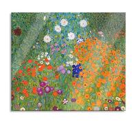 Gustav Klimt - Plaque de protection pour cuisinière et protection anti-éclaboussures en verre véritable - Pour plaques de cuisson - 60 x 52 cm