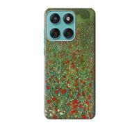 Gustav Klimt Poppy Field Etui Coque Housse pour Motorola Edge 60 Fusion