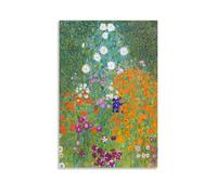 Gustav Klimt Poster symboliste célèbre peinture (jardin fleuri), impression sur toile, décoration murale, sans cadre, 50 x 75 cm