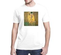 Gustav Klimt The Kiss Painting T-Shirt Manches Courtes(X-Large)