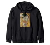 Gustav Klimt The Kiss Romantic Lovers Peinture Couple Art Sweat à Capuche