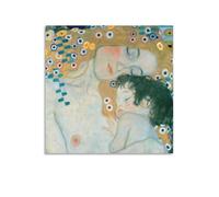 Gustav Klimt's The Three Ages of Woman Poster (1) Impression sur toile d'œuvres d'art esthétique pour chambre 60 x 60 cm