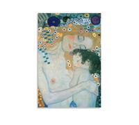 Gustav Klimt's The Three Ages of Woman Poster (2) Impression sur toile Œuvres d'art esthétique pour chambre 20 x 30 cm