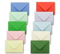 Gustav Neuser Lot de 100 enveloppes colorées mélangées - DIN C6 - 114 x 162 mm - 100 g - Mélange multicolore - Collage humide - Sans doublure
