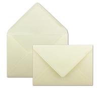 Gustav NEUSER - Lot de 25 enveloppes à lettres - Crème - DIN C5 - 100 g/m² - 16,2 x 22,9 cm - Fermeture à collage humide avec rabat pointu - Enveloppes de qualité supérieure