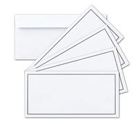 Gustav NEUSER® Lot de 75 enveloppes de condoléances - Format DIN long - Avec cadre gris - 110 x 220 mm - Fermeture adhésive - Sans fenêtre - Bord de deuil - Gris - Papier de condoléances
