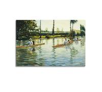 Gustave Caillebotte Toile murale à suspendre Motif bateau sur Yerres 60 x 90 cm