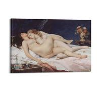 Gustave Courbet - The Sleepers 1866 (Le Sommeil) - Poster décoratif à suspendre pour décoration d'intérieur, chambre à coucher, esthétique (30 x 45 cm)