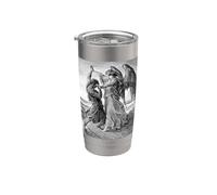 Gustave Dore Jacob lutte avec l'ange 1855 Gobelet isotherme en acier inoxydable double paroi