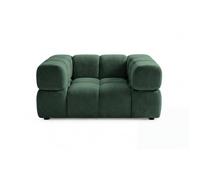 GUSTAVE - Fauteuil tissu velours Vert