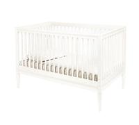Gustavienne - Lit bébé évolutif en bois Massif avec matelas Gustavienne White