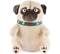 Gustaw Grand Chien Mops Max en Peluche Beige, Peluche Chien Mops Max- XXL Chien Mops Max Peluche Douce et Câline, Peluche Méga Plüsch en Peluche pour Chien Mops Max, Bébé (50cm)