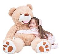 Gustaw Grand Ours en Peluche XXL Amigo - Peluche Géante, Nounours XXL, Teddy Bear Grand Ourson - Idéal comme Cadeau, Peluche Ourson Géant en Peluche (Beige, 160cm)