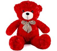 Gustaw Grand Ours en Peluche XXL Classico - Peluche Géante, Grand Nounours XXL, Teddy Bear Grand Ourson - Peluche Idéal comme Cadeau, Peluche Ourson Géant en Peluche (Rouge, 160cm)