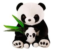 Gustaw Grand Ours en Peluche XXL Panda avec Enfant - Nounours Géant, Teddy Bear Ourson - Idéal comme Cadeau (Noir et Blanc, 30cm)