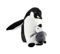 Gustaw Pingouin avec bébé Ours en peluche Grand XXL (noir et blanc, 35cm) - Peluche Ours, Peluche Ours en peluche XXL Teddy Bear