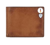 Gusti Alfred Portefeuille en cuir pour homme Marron, marron, 12 x 9,5 x 2 cm, Rétro