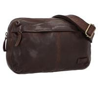 Gusti Amara Sac à bandoulière en cuir vintage pour femme, marron foncé, 30 x 19 x 5,5 cm