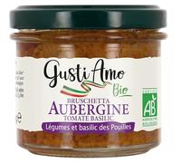 GUSTI AMO Bruschetta à l'aubergine et tomate basilic 100 g