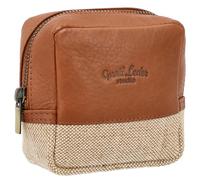 Gusti Clara Trousse de toilette en cuir marron et toile, noisette, Taille unique