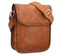 Gusti Cuir nature - Sac à main „Tamara Sac à bandoulière besace pratique vintage Taille Moyenne unisexe en cuir de chèvre Marron K66b