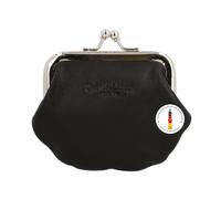 Gusti Cuir Porte-Monnaie - Fenja Vintage Noir en Cuir de Vachette, Design Rétro, Fermeture à Clip Sécurisée, Compact et Pratique, Haute Qualité