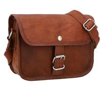 Gusti Cuir Sac à main - Mary XS, Vintage Sac Bandoulière Femme en Cuir de Chèvre, Tannage Végétal, Bandoulière Réglable, Compartiments Pratiques, Marron