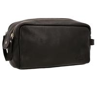 Gusti Finja Trousse de toilette Sacoche en cuir pour homme et femme Noir