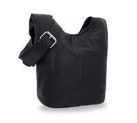 Gusti Josephine Sac à bandoulière en cuir pour femme, Noir , 22 x 30 x 16 cm