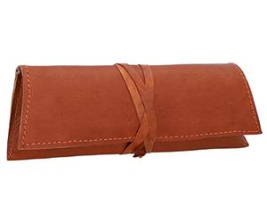 Gusti Petite Trousse Felix - Étui en Cuir Haut De Gamme avec Fermeture À Enroulement pour L'École, Le Bureau Ou L'Université - Étui À Crayons Et Trousse en Cuir Faits Main