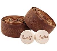 Gusti ruban pour guidon de bicyclette cuir - liège 200 cm Fausto C. Guidoline pour poignée de bicyclette cuir accessoires vélo de course brun clair