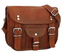 Gusti Sac Cuir Emilia 7" à main en cuir Sac à bandoulière Vintage Marron