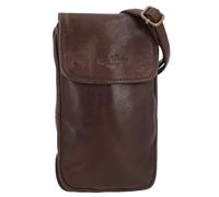 Gusti Sac Estera à bandoulière pour téléphone portable Vintage Marron Cuir