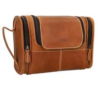 Gusti Trousse Chester de Toilette Trousse à Maquillage Marron Cuir