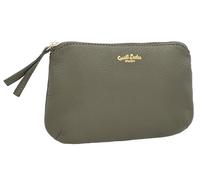 Gusti Trousse de toilette en cuir Louise pour homme et femme - Trousse de toilette - Trousse de toilette - Fermeture éclair dorée - Gris - Cuir, gris