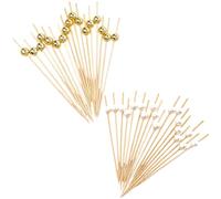 GUSTO 200 Bâtons de Cocktail Bâtonnets Décoratifs pour Apéritif Sandwichs Gâteau Fête Anniversaire Finger Food Bar Restaurants Pubs Été Pics Cure-Dents (200 PCS - Pearl)